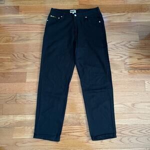 DKNY Jeans Straight Leg Womens 14 Black Minimalist Classic Denim Casual 5 Pocket